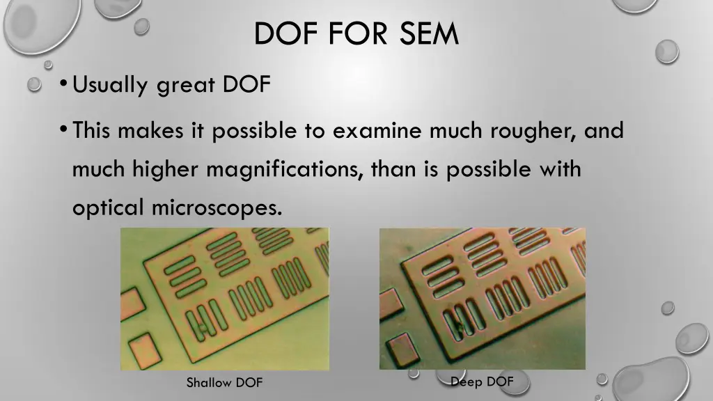 dof for sem