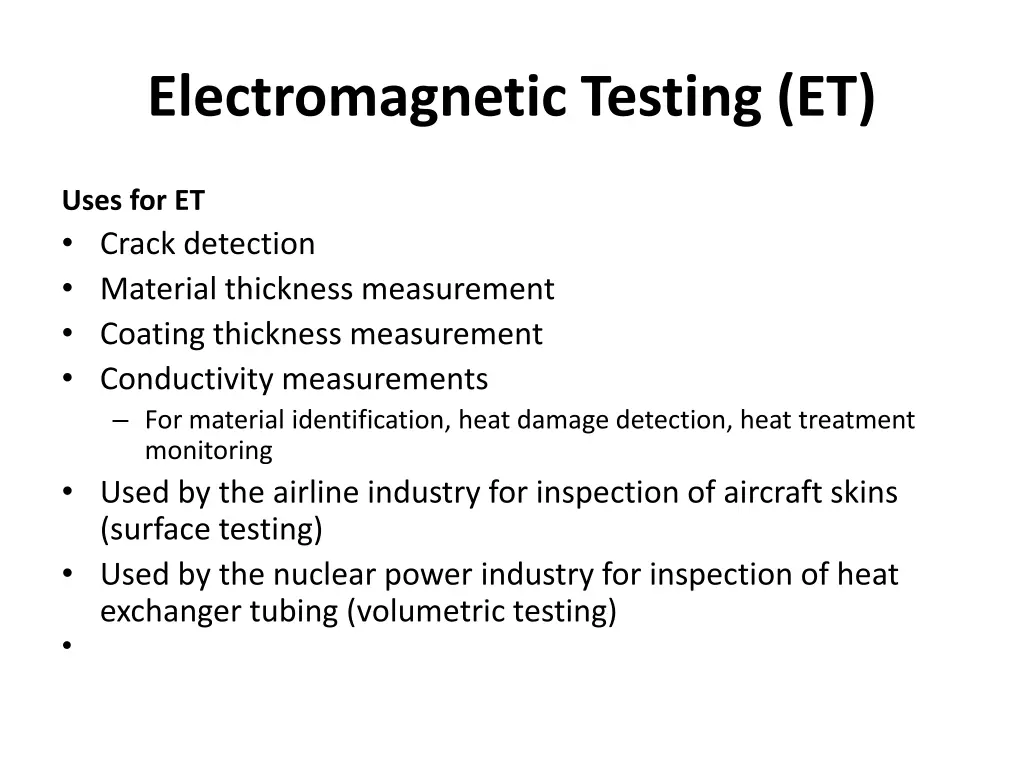 electromagnetic testing et 2