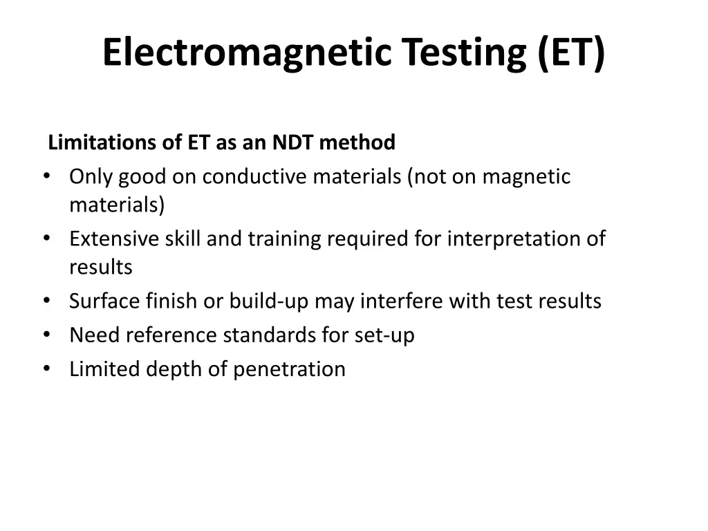 electromagnetic testing et 4