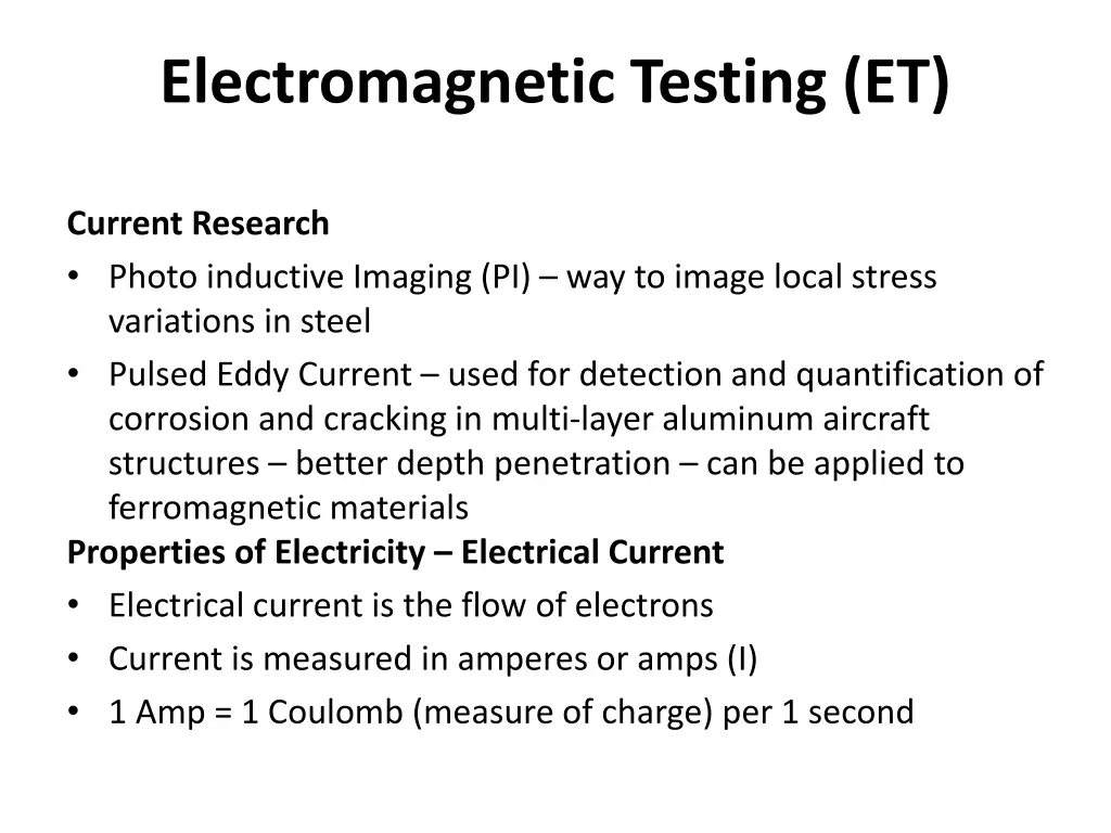 electromagnetic testing et 6