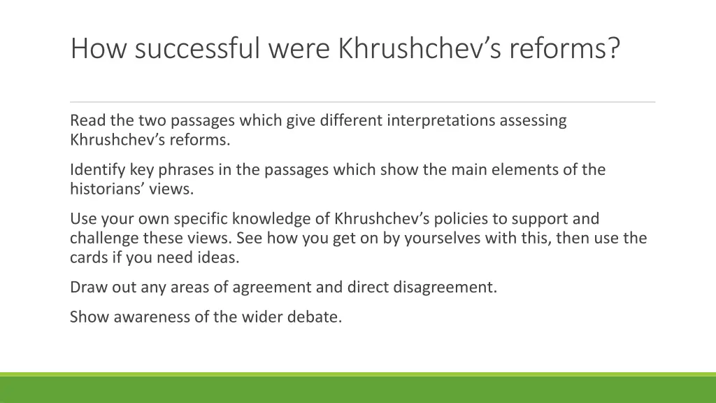 how successful were khrushchev s reforms