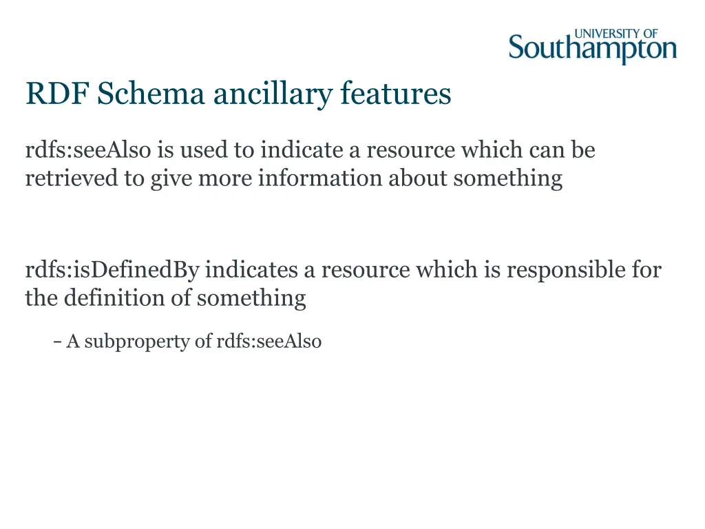 rdf schema ancillary features 1