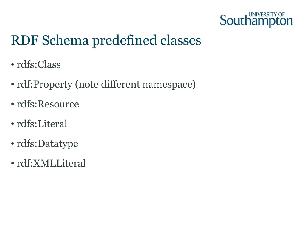 rdf schema predefined classes