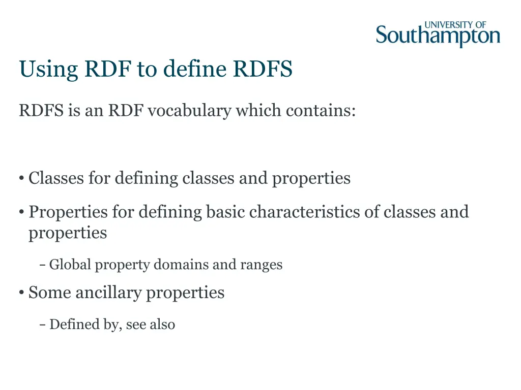 using rdf to define rdfs