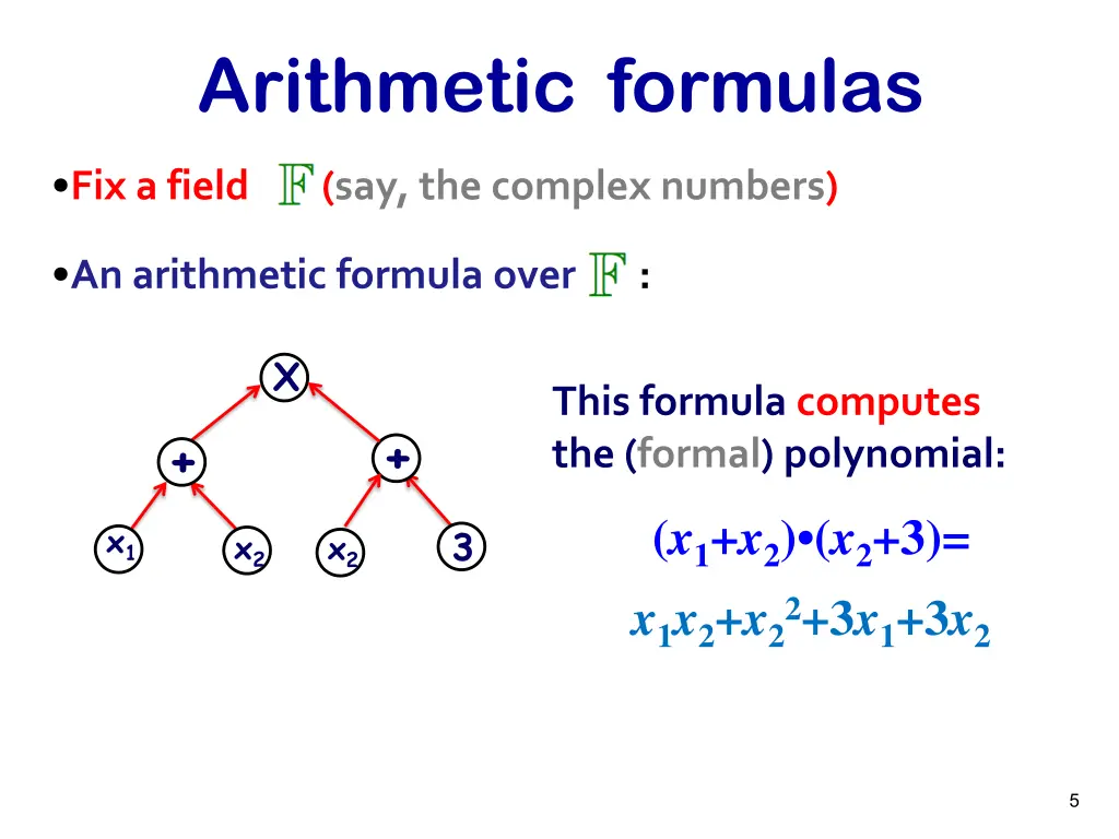 arithmetic formulas