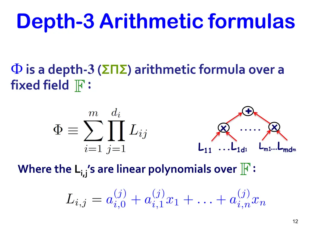 depth 3 arithmetic formulas