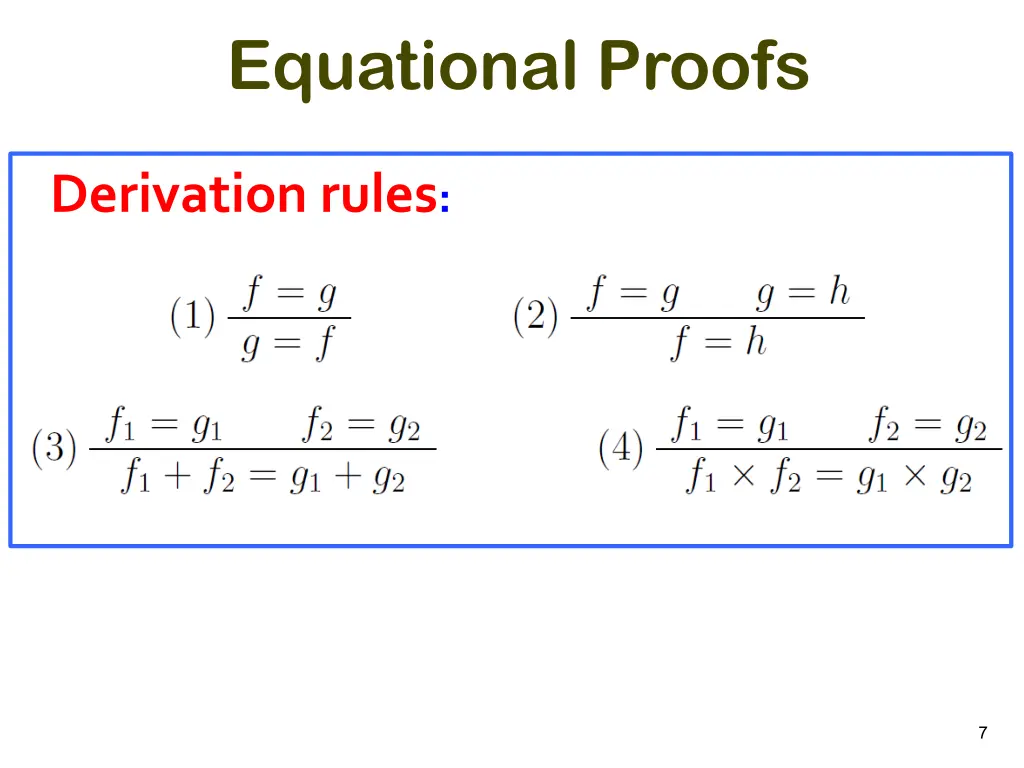 equational proofs