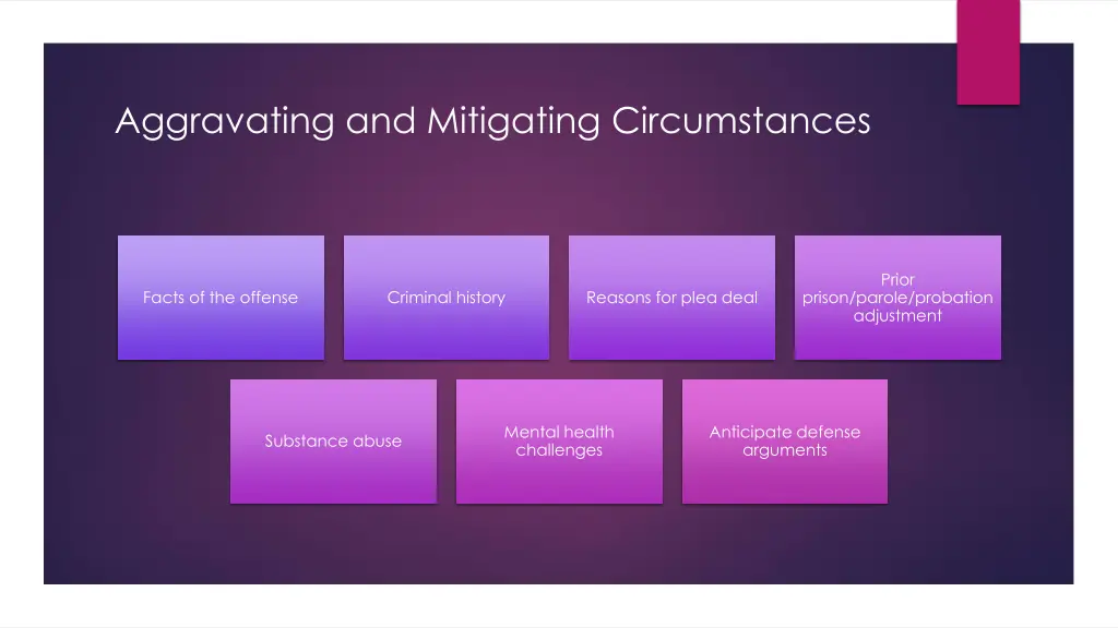 aggravating and mitigating circumstances