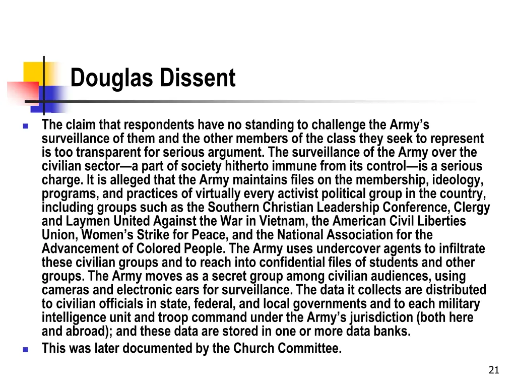 douglas dissent