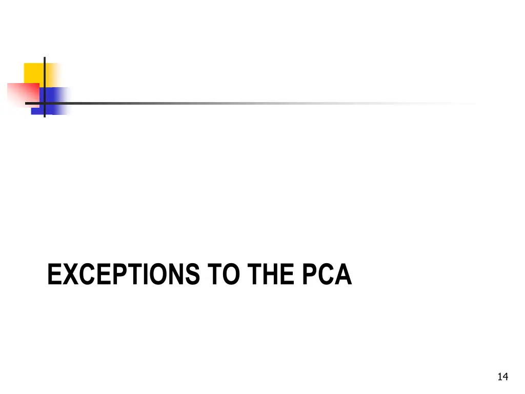 exceptions to the pca