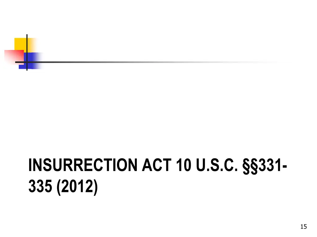insurrection act 10 u s c 331 335 2012
