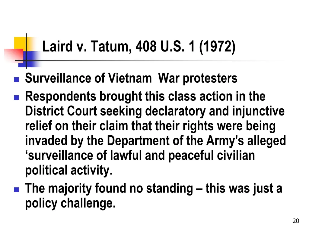 laird v tatum 408 u s 1 1972