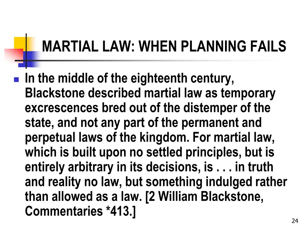 martial law when planning fails