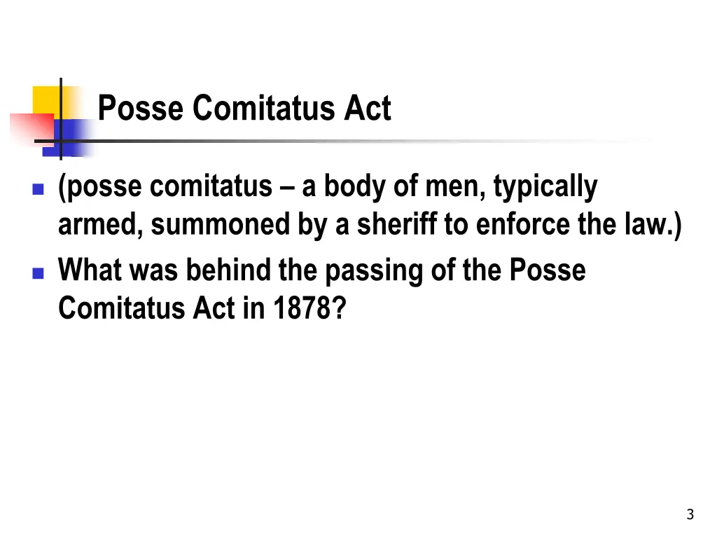 posse comitatus act