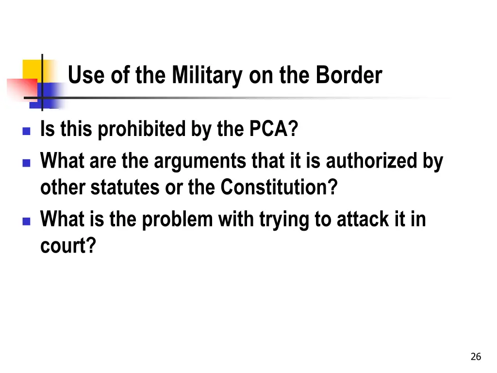 use of the military on the border