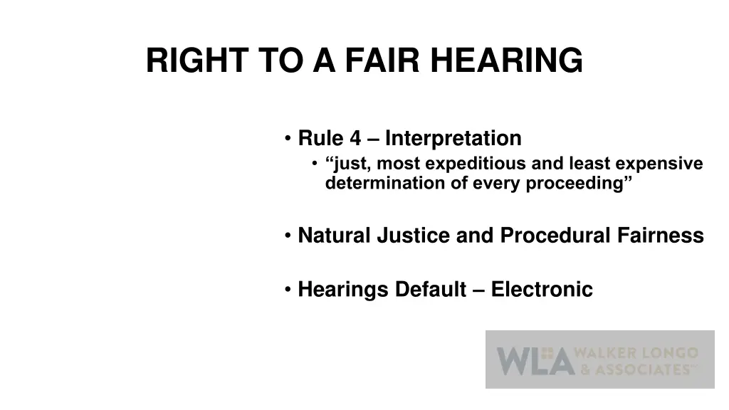 right to a fair hearing