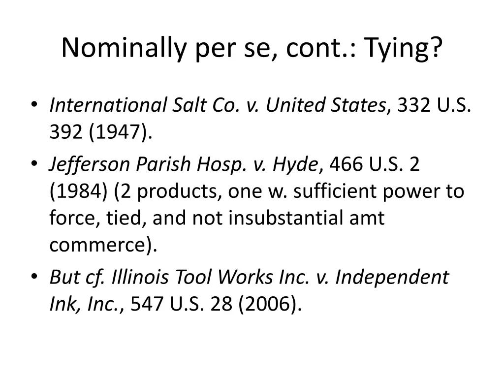 nominally per se cont tying