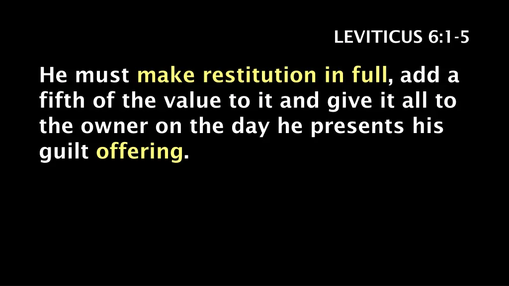 leviticus 6 1 5 1