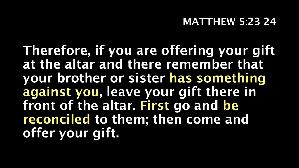 matthew 5 23 24