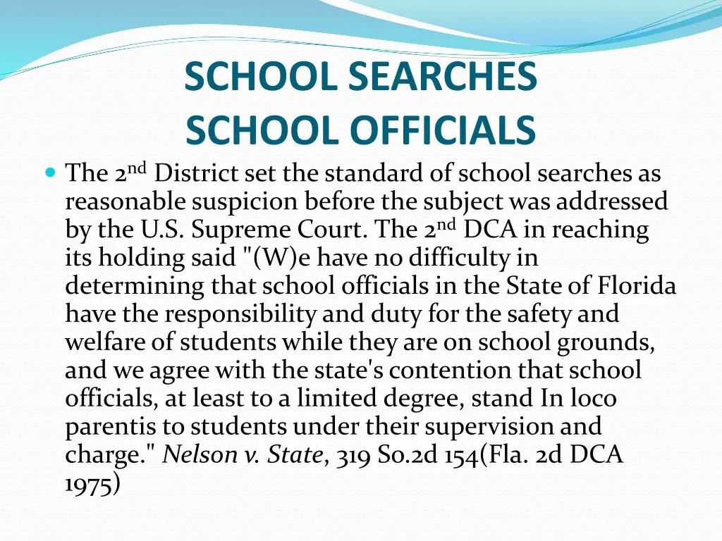 school searches school officials