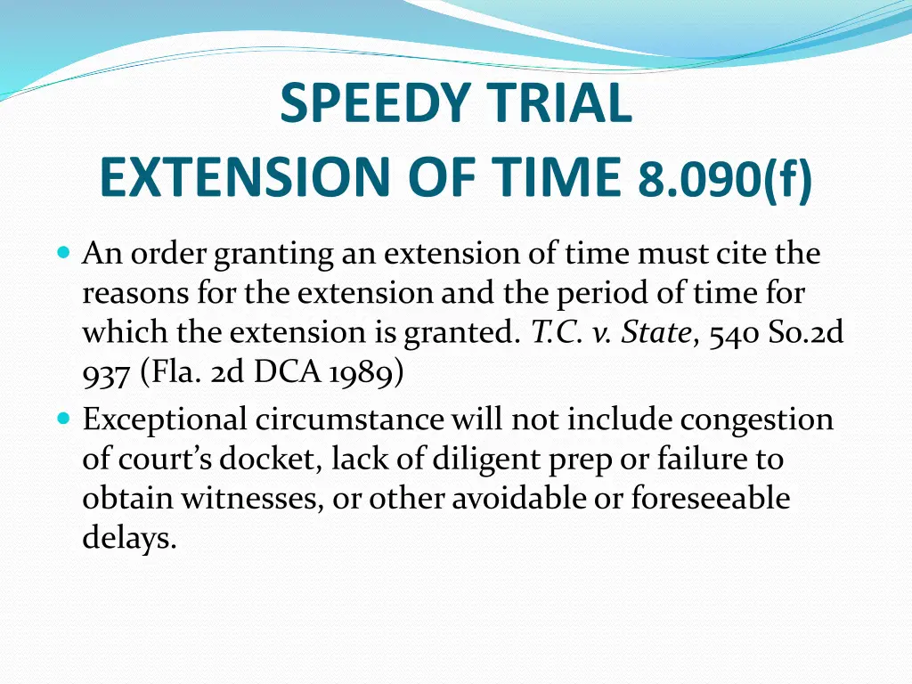 speedy trial 11