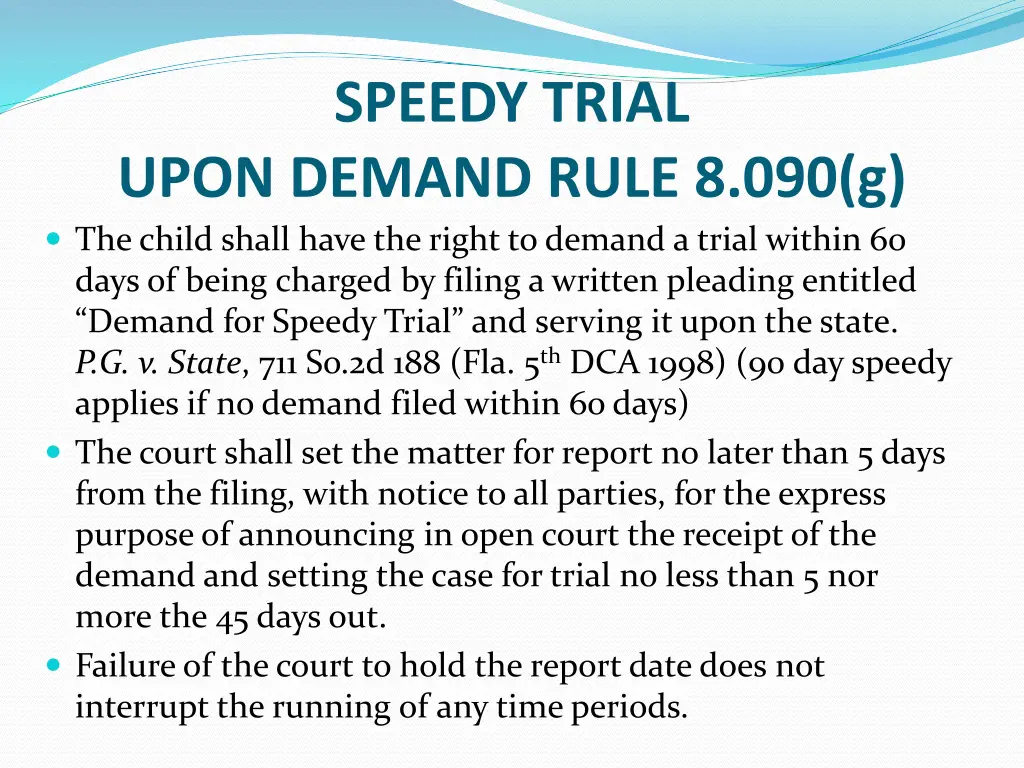 speedy trial 12