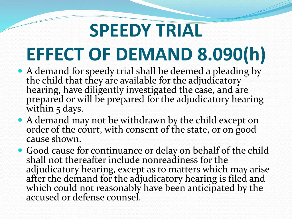 speedy trial 13