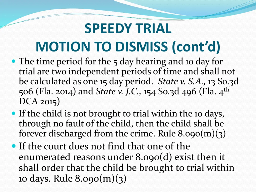 speedy trial 4