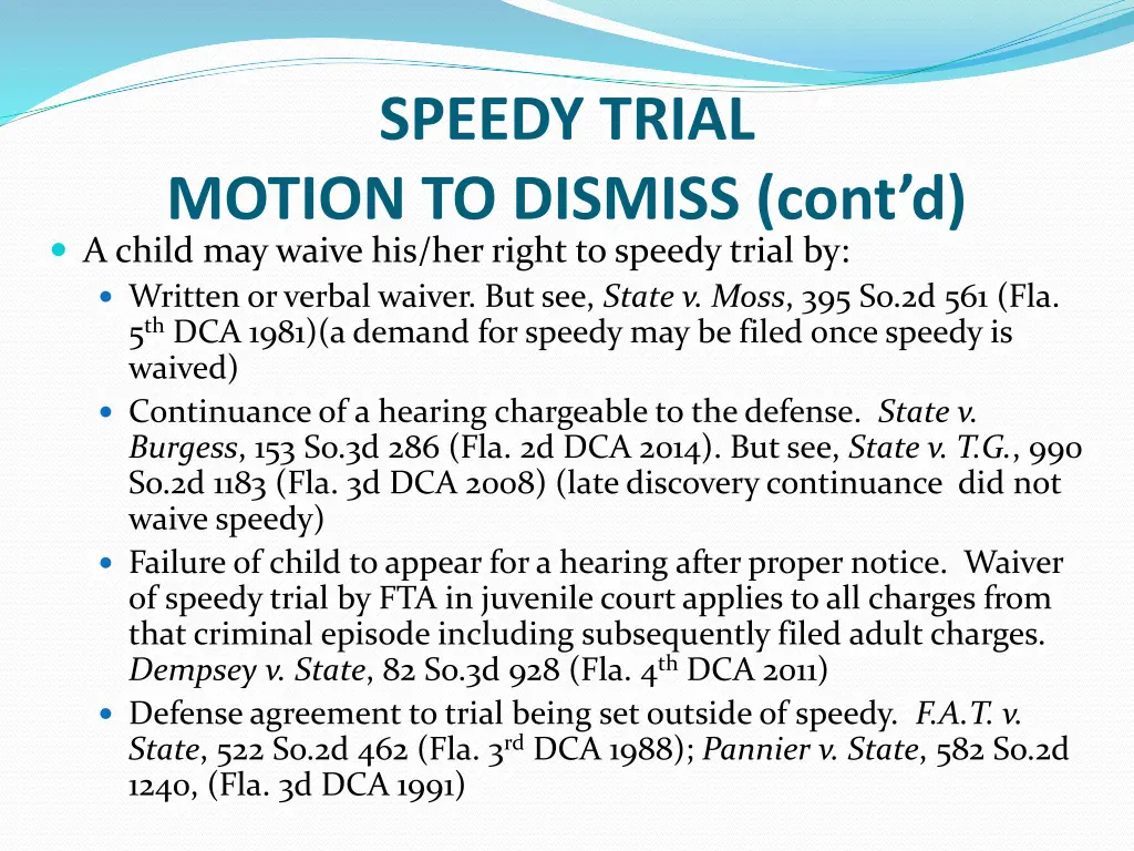 speedy trial 6