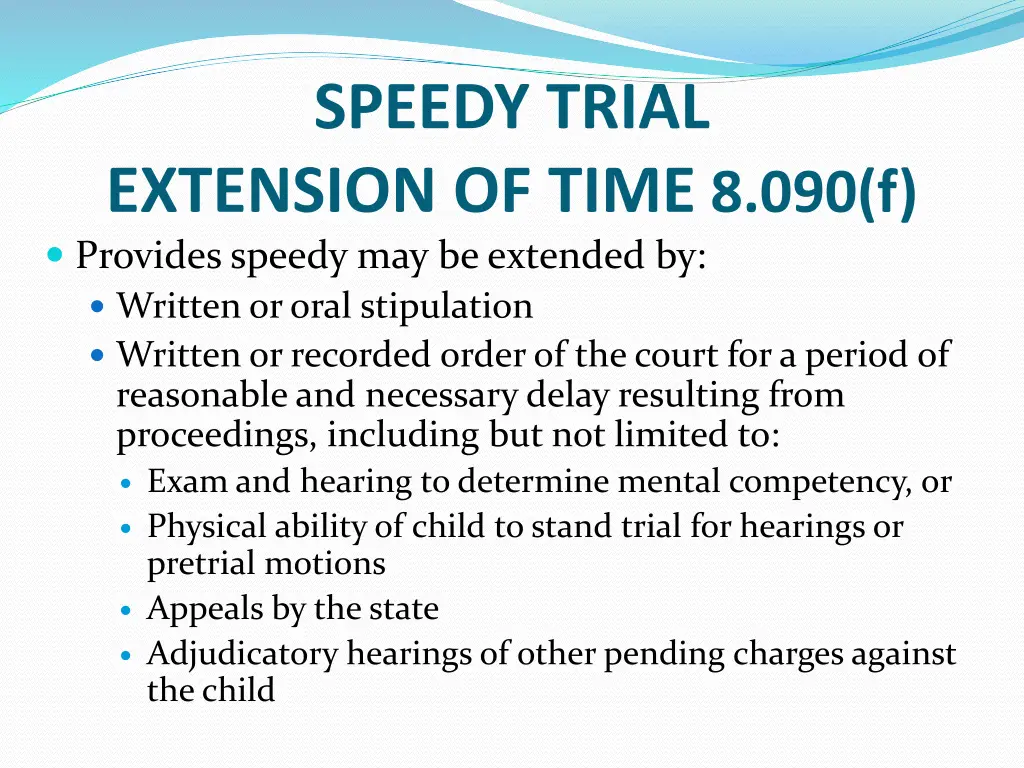 speedy trial 8