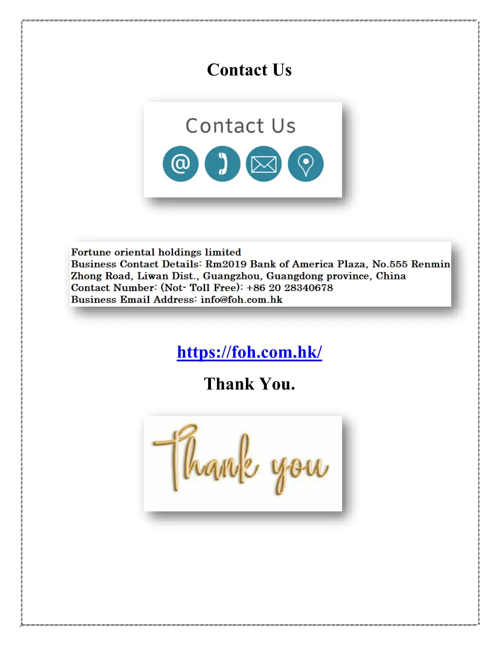 contact us