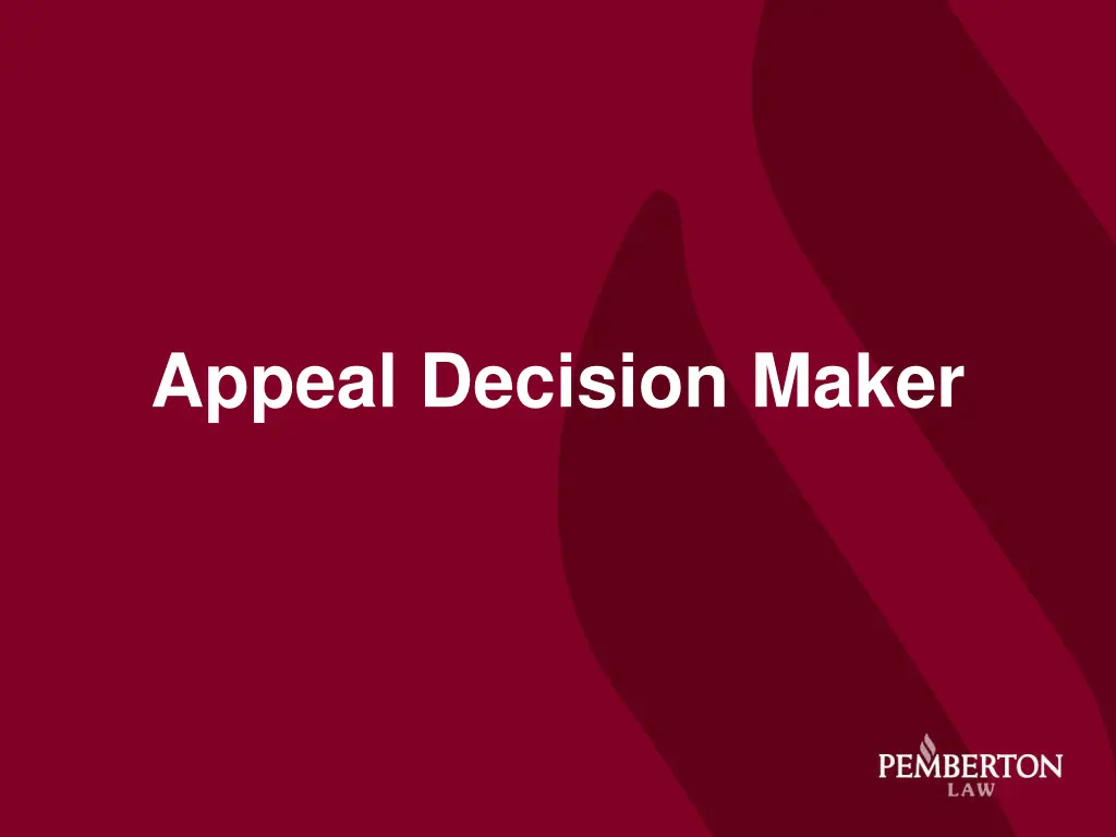 appeal decision maker