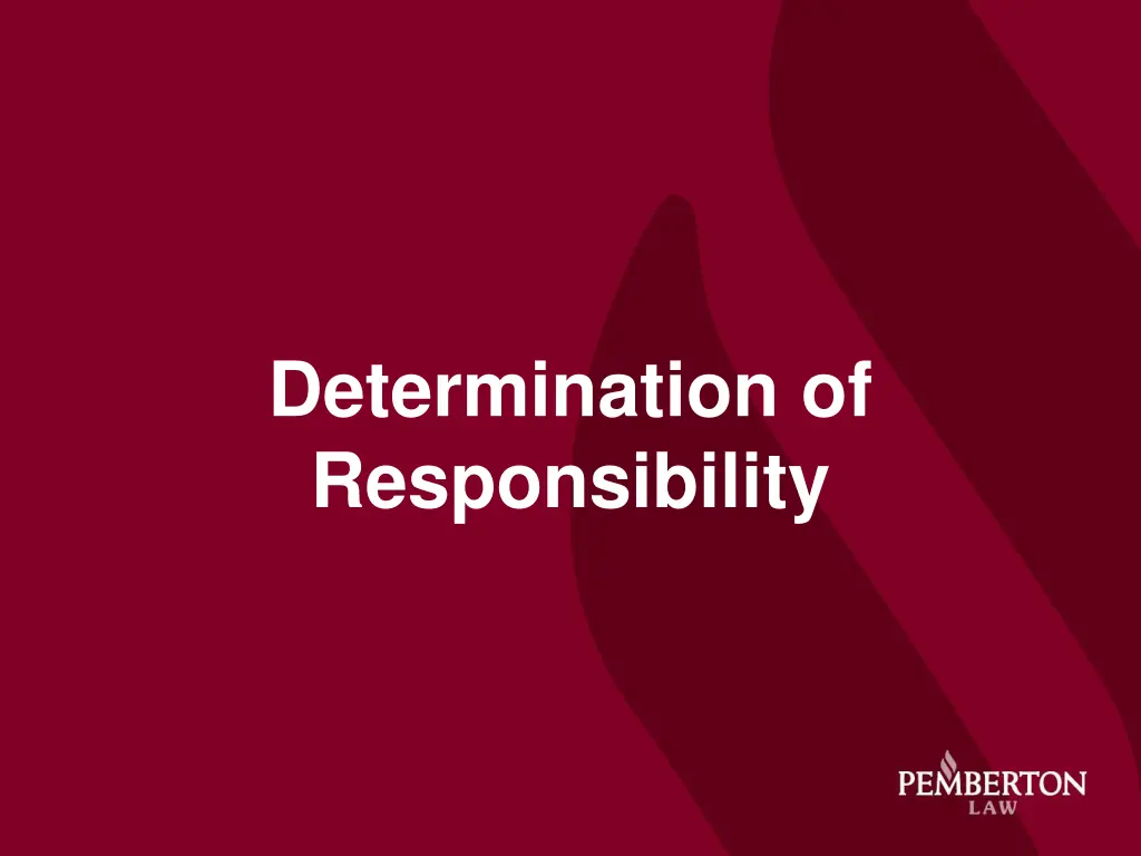 determination of responsibility