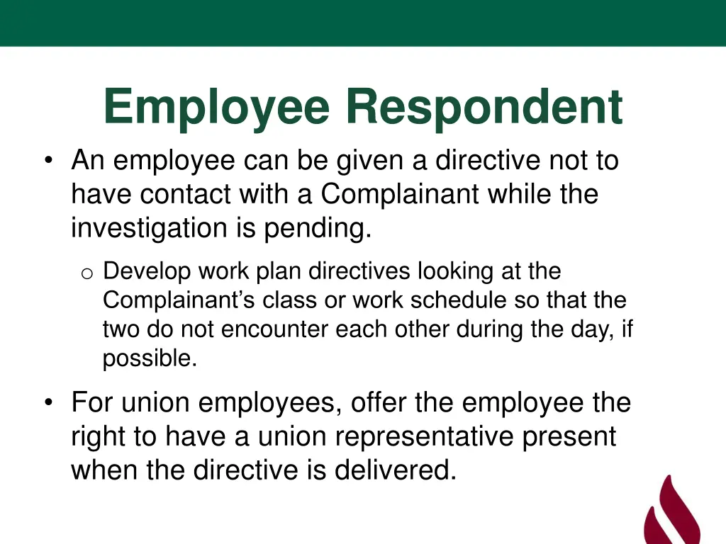 employee respondent an employee can be given