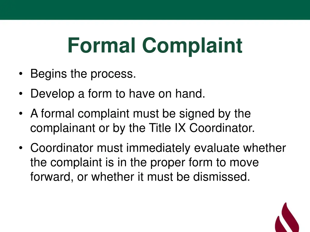 formal complaint