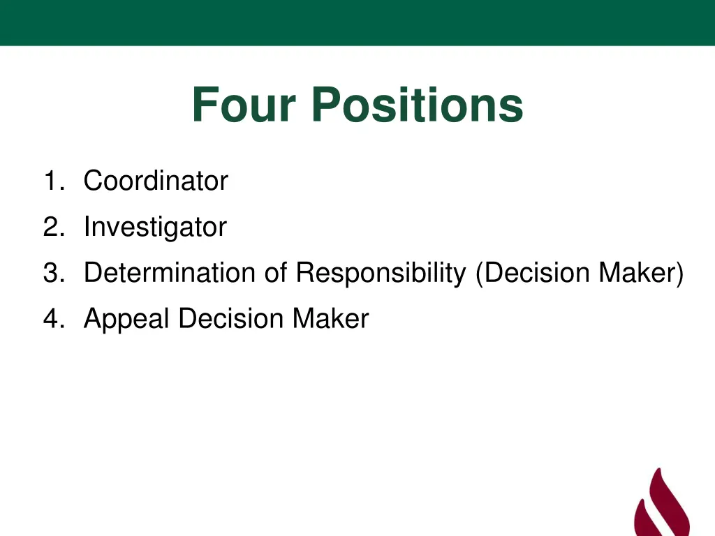 four positions