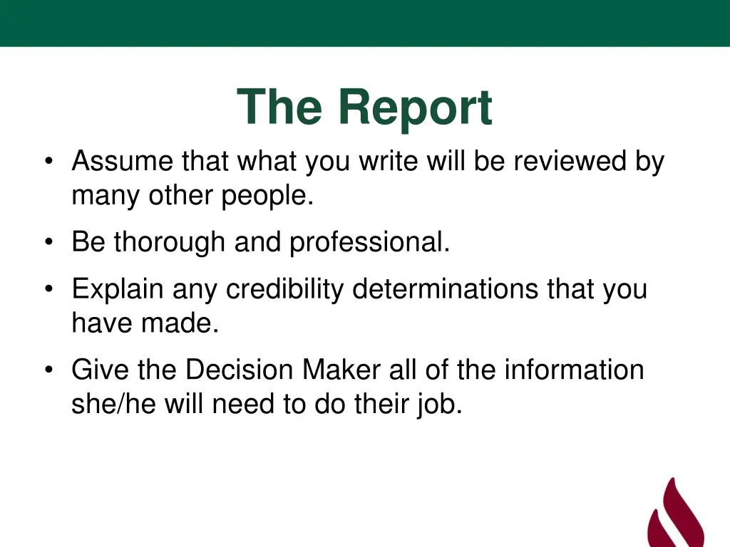 the report