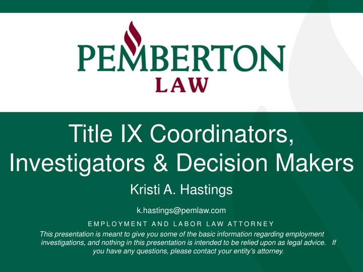 title ix coordinators investigators decision