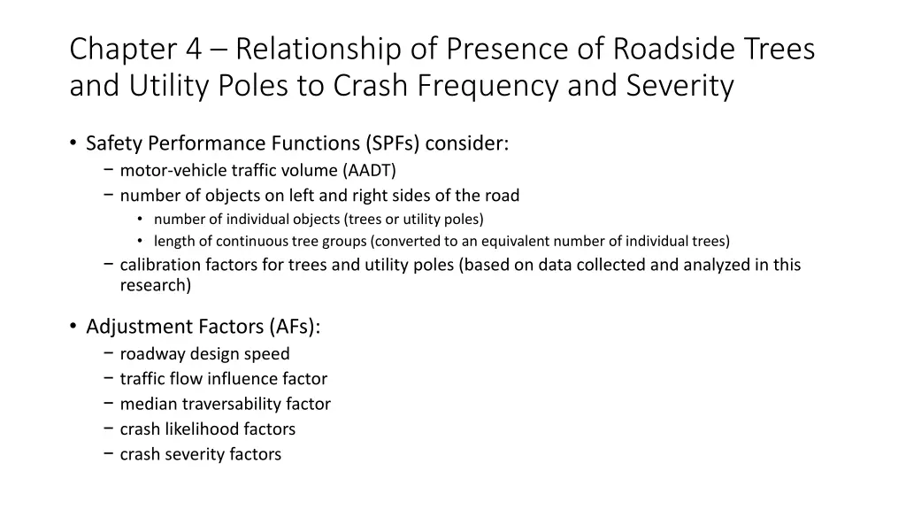 chapter 4 relationship of presence of roadside 1