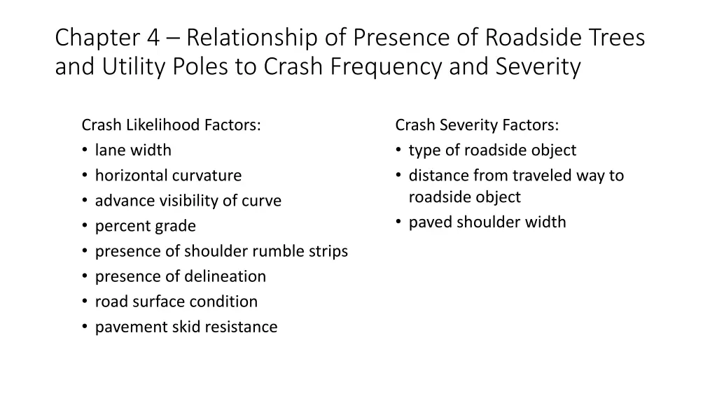 chapter 4 relationship of presence of roadside 2