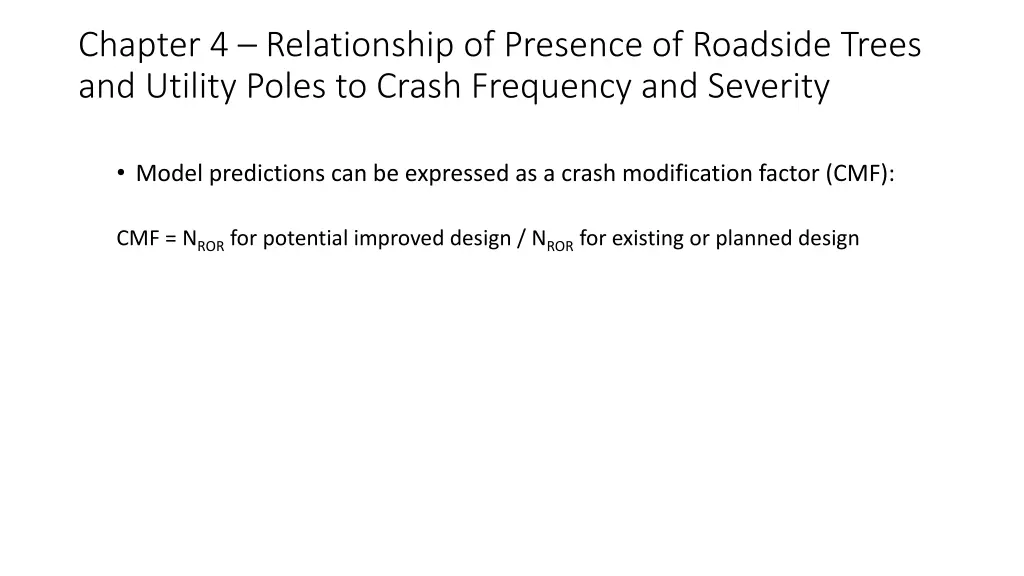 chapter 4 relationship of presence of roadside 4