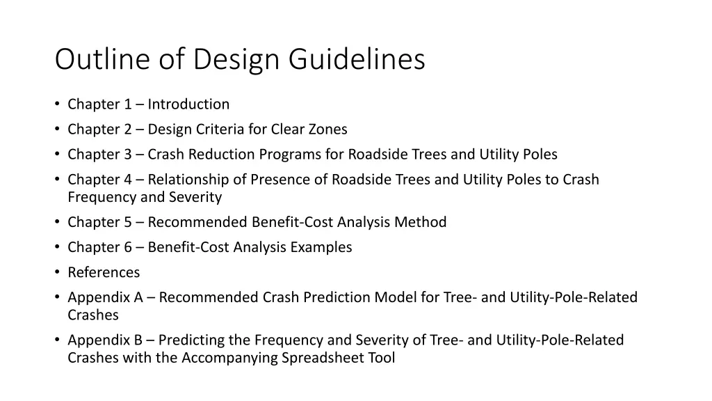 outline of design guidelines