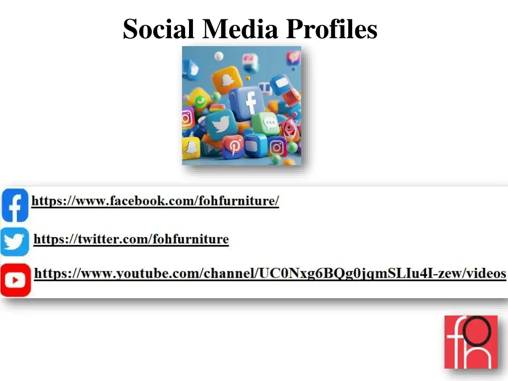 social media profiles