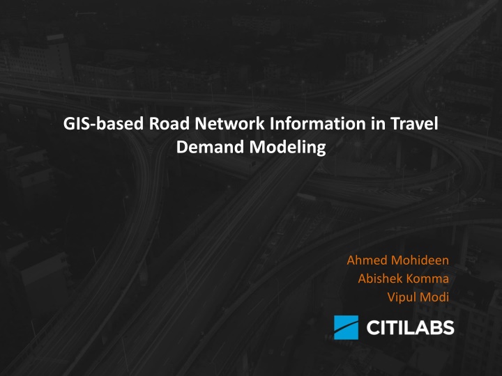 gis based road network information in travel