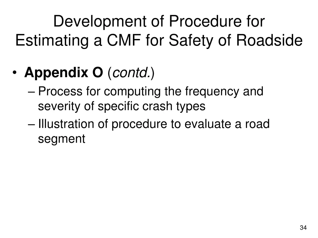 development of procedure for estimating 2