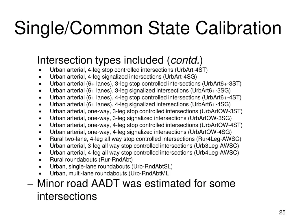 single common state calibration 2