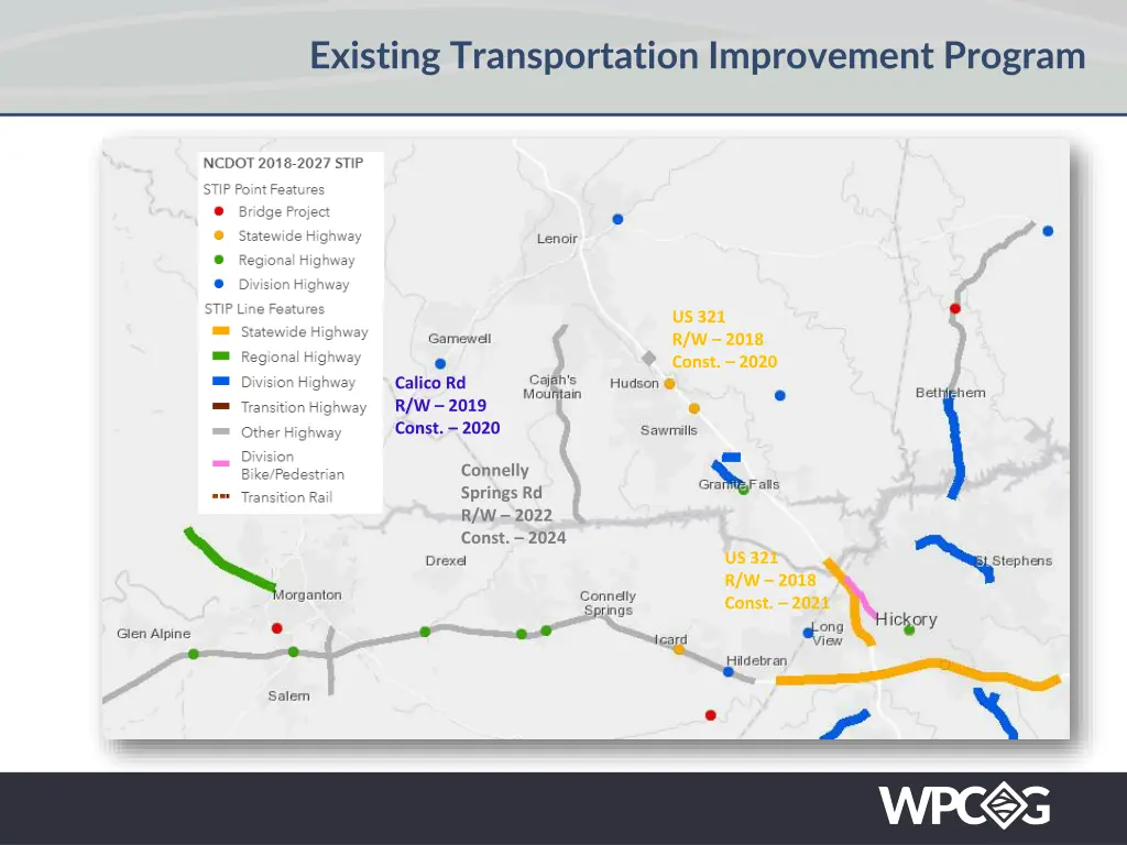 existing transportation improvement program