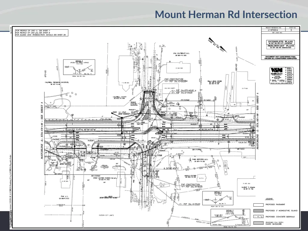 mount herman rd intersection