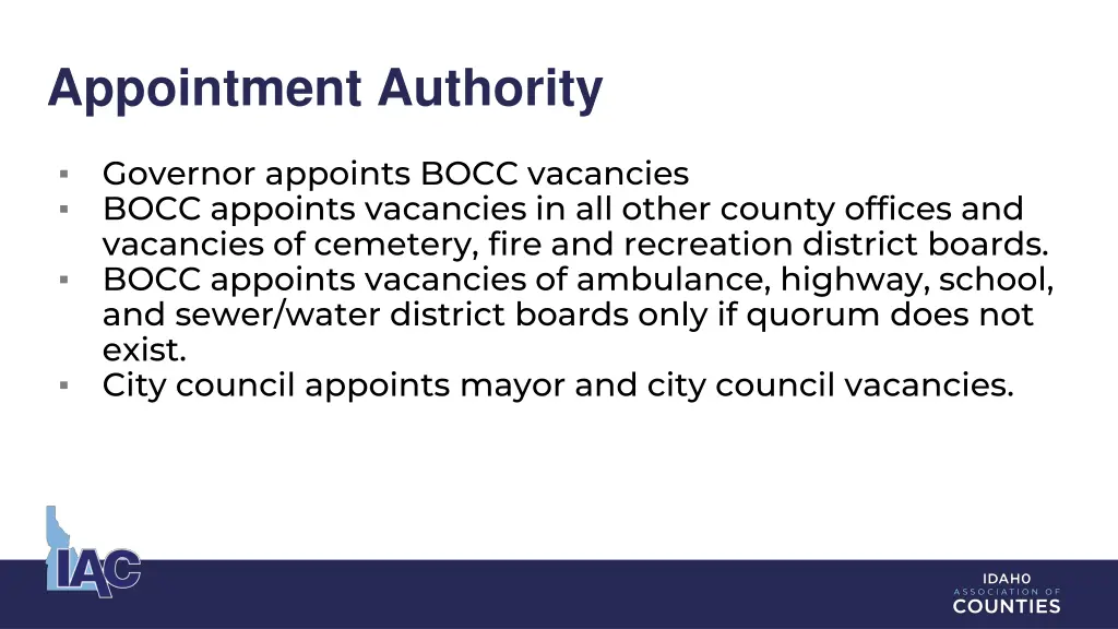 appointment authority