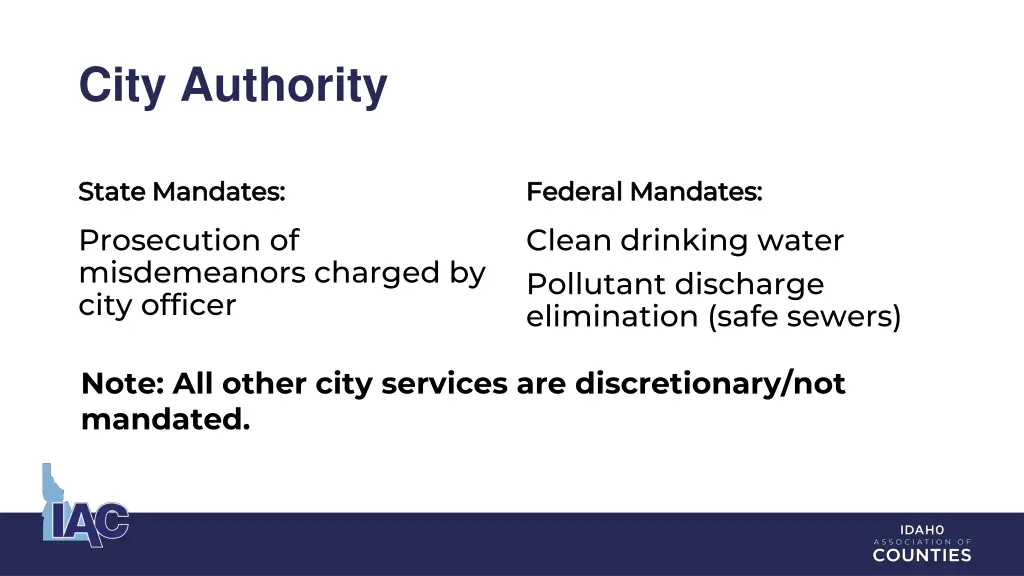 city authority